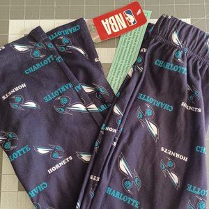 NBA Charlotte Hornets XS 4/5 Boys Blue Lounge Pants Pajamas Bottoms NWT
